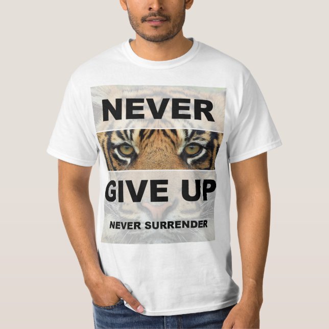Camiseta Proposta Motivativa Nunca Desistir Nunca Renunciar (Frente)