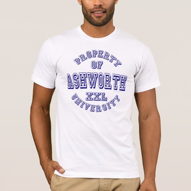 Camiseta Propriedade da universidade de Ashworth (Frente)