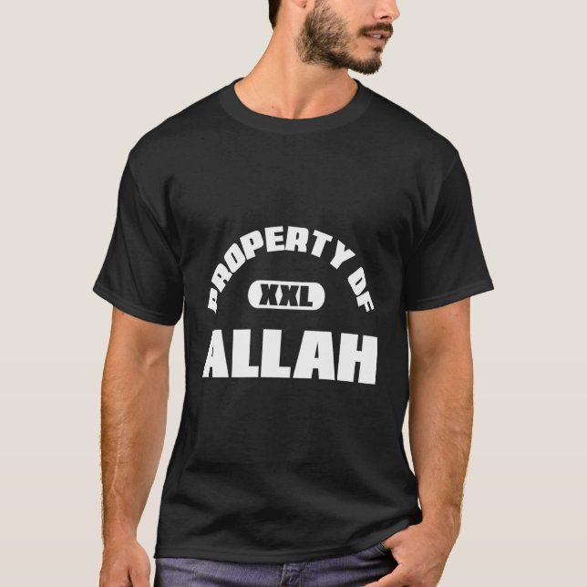 Camiseta Propriedade De Alá Islã Muçulmano Ramadã Kareem Mu (Frente)