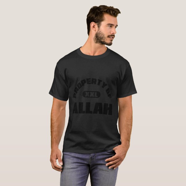 Camiseta Propriedade de Allah Islã Muçulmano Ramadan Kareem (Frente Completa)