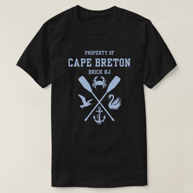 Camiseta Propriedade de Cape Breton  (Frente do Design)