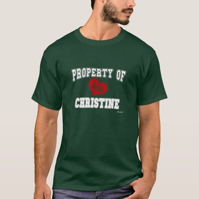 Camiseta Propriedade de Christine (Frente)