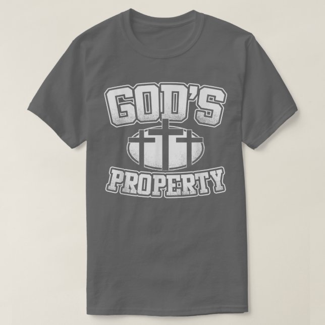 Camiseta Propriedade de Deus Jesus Cristo Presente na Cruz  (Frente do Design)