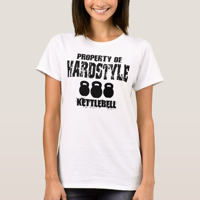 Camiseta Propriedade de Hardstyle Kettlebell (Frente)