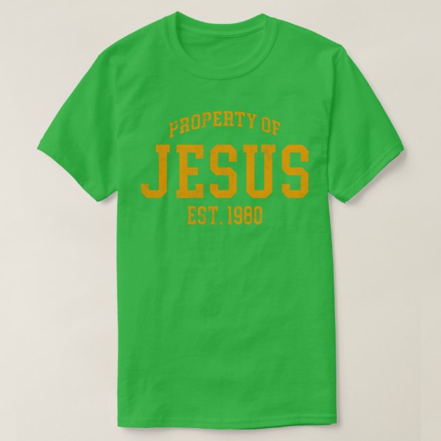 Camiseta propriedade de jesus angustiado (Frente do Design)