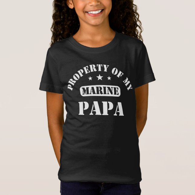 Camiseta Propriedade de minha papá marinha (Frente)