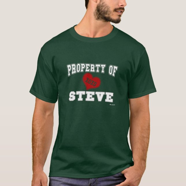 Camiseta Propriedade de Steve (Frente)