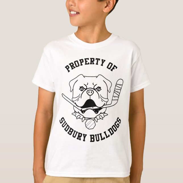 Camiseta Propriedade de Sudbury Bulldog Funny (Frente)