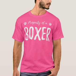 Camiseta Propriedade De Um Cachorro Engraçado Boxer Lover G