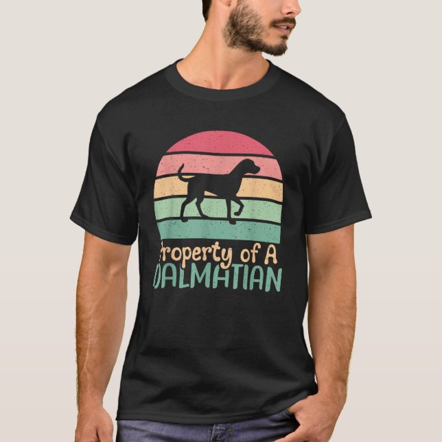 Camiseta Propriedade de um dálmata  (Frente)