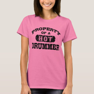 Camiseta Propriedade de um Drummer Quente