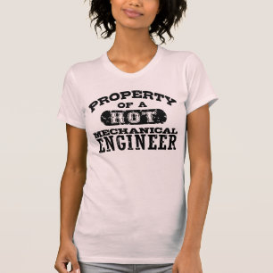 Camiseta Propriedade de um engenheiro mecânico quente