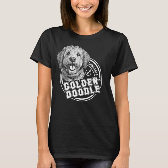 Camiseta Propriedade de um Goldendoodle (Frente)