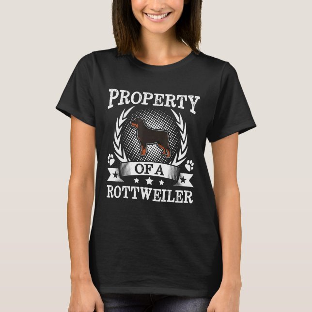 Camiseta Propriedade De Um Presente De Sobressalto De Cão C (Frente)