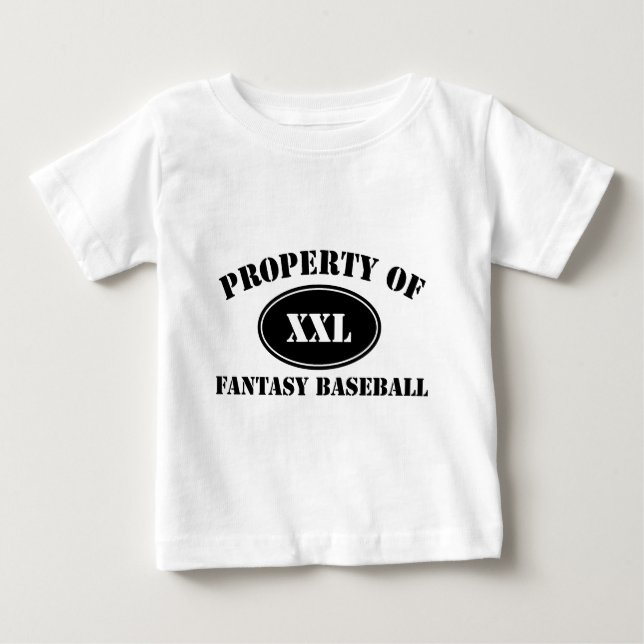 Camiseta Propriedade do basebol da fantasia (Frente)