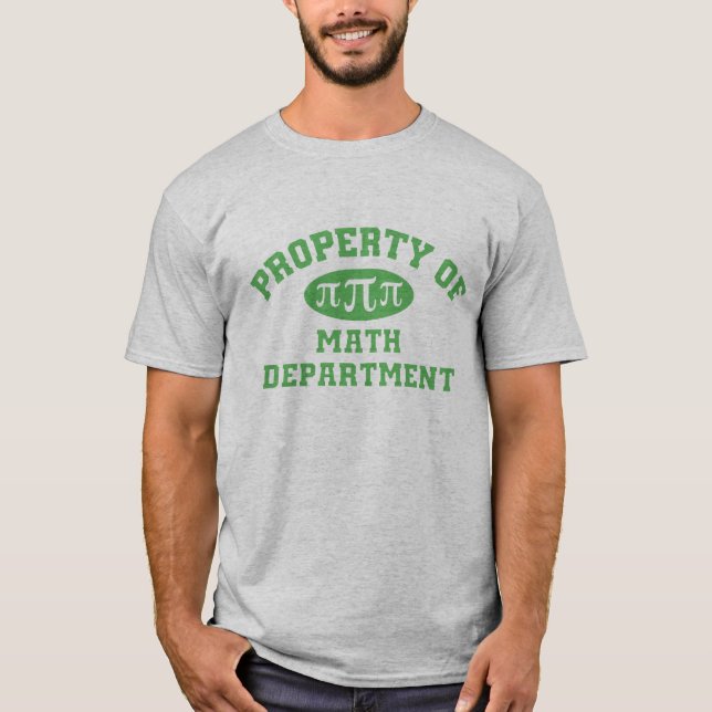 Camiseta Propriedade Do Departamento De Matemática (verde) (Frente)
