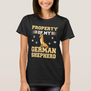 Camiseta Propriedade Do Meu German shepherd Cachorro Gsd Pr