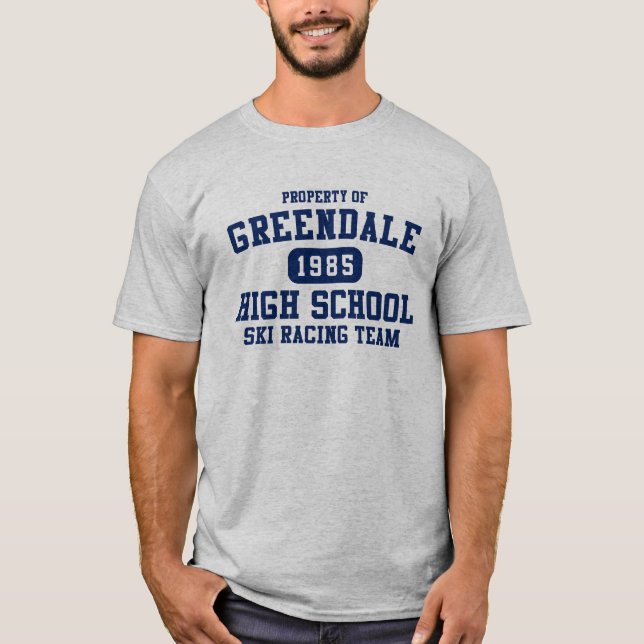 Camiseta Propriedade do Segundo grau Greendale Ski Racing T (Frente)