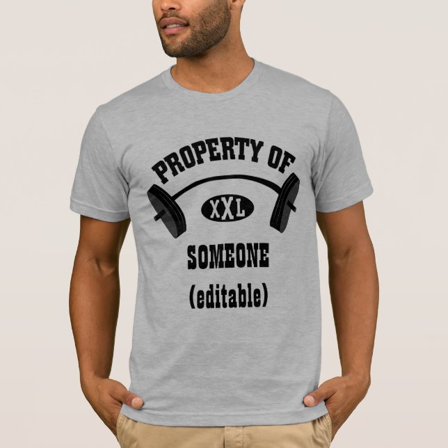 Camiseta Propriedade do TShirt cabido XXL (adicione seu (Frente)