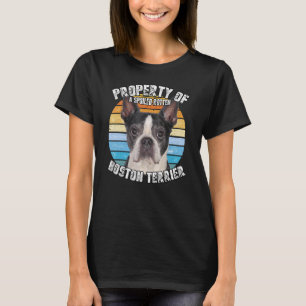Camiseta Propriedade Negra De Boston Terrier