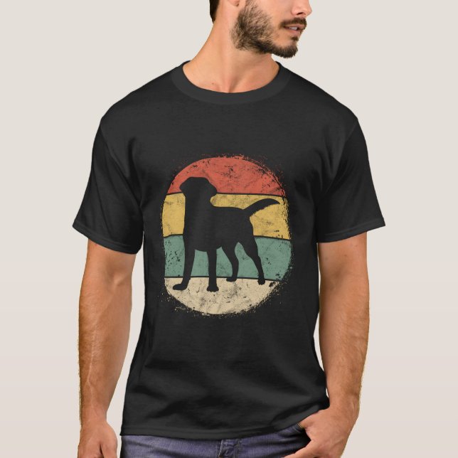 Camiseta Proprietário Circular do Labrador Ouro Pai Black L (Frente)
