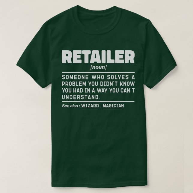 Camiseta Proprietário Comercial de Definição do Novo Retalh (Frente do Design)