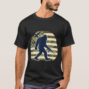 Camiseta Proprietário de arma Bigfoot camuflado na bandeira