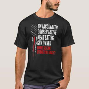 Camiseta Proprietário de Arma de Carne Conservadora Não V