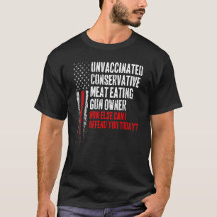 Camiseta Proprietário de Arma de Carne Conservadora Não Vac