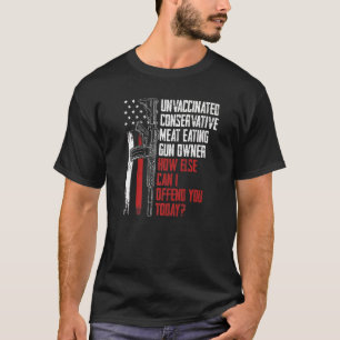 Camiseta Proprietário de Arma de Carne Conservadora Não Vac