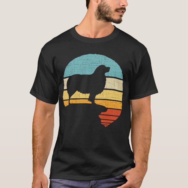 Camiseta Proprietário de Cachorro Aussie - Retro 70s (Frente)