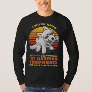 Camiseta Proprietário de Cachorro Branco Pastor Alemão Vint