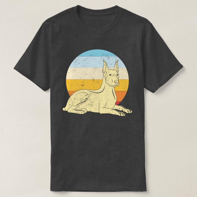 Camiseta Proprietário de Cachorro Cachorro Lover Retro Dobe (Frente do Design)