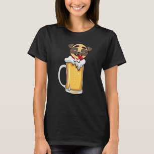 Camiseta Proprietário de Cachorro de Cerveja Garra Bebendo
