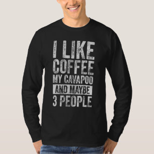 Camiseta Proprietário De Cachorro Eu Gosto De Café Meu Cava