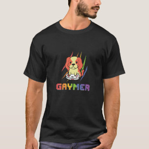 Camiseta Proprietário de Cachorro Gay Gamer Cães Gaymer Org