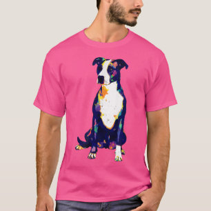 Camiseta Proprietário de Cachorro-Portrait-Terrier Art do P