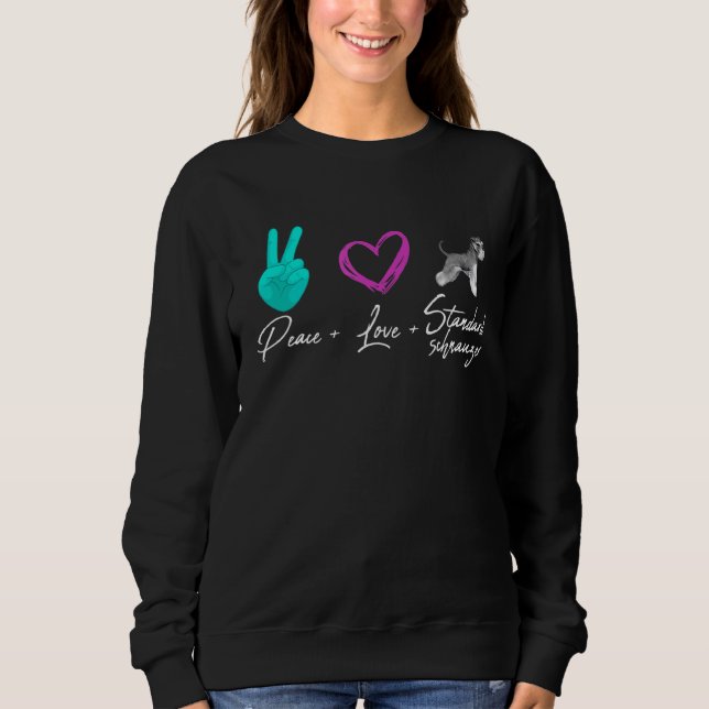 Camiseta Proprietário de Cachorro Schnauzer Padrão de Amor  (Frente)
