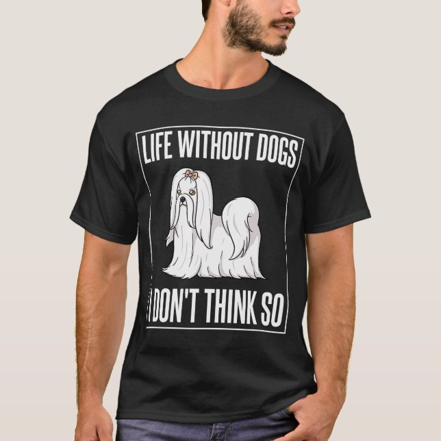 Camiseta Proprietário de Cachorros Malteses (Frente)