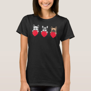 Camiseta Proprietário de Cães Frenchie Heart Pet Animal Bul