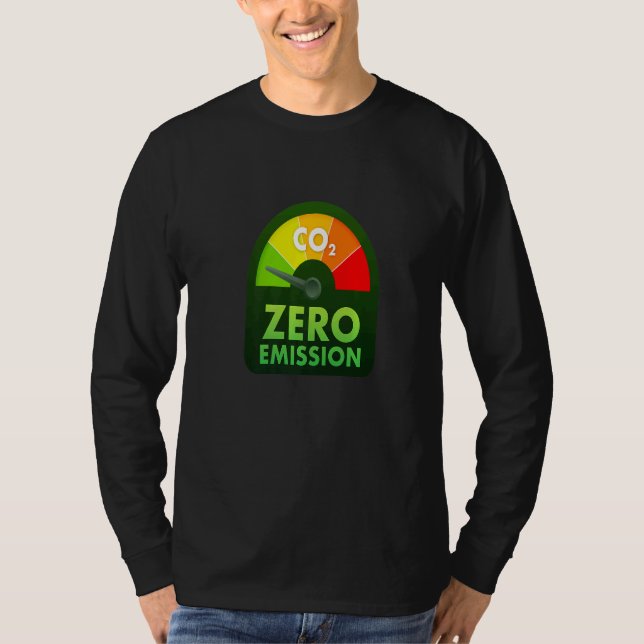 Camiseta Proprietário de Emissões Zero   Dirija Carro Elétr (Frente)