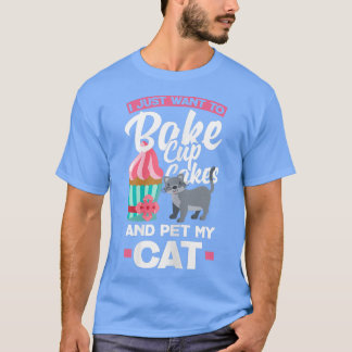 Camiseta Proprietário de Gato de Cupcake feminino 2930