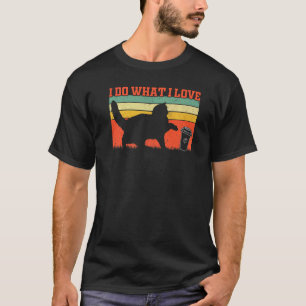 Camiseta Proprietário De Gato Eu Faço O Que Eu Amo Gato De