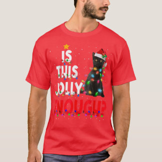 Camiseta Proprietário de Gato Negro Jolly Piada Xmas Humor 
