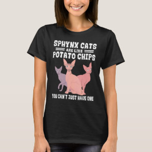 Camiseta Proprietário de Gato Sphynx Amante de Batatas Frit