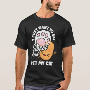 Camiseta Proprietário de Gato Vegetal de Batata Doce
