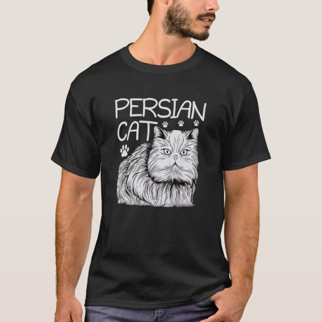 Camiseta Proprietário de Gatos Persa Cabelo Longsiano (Frente)