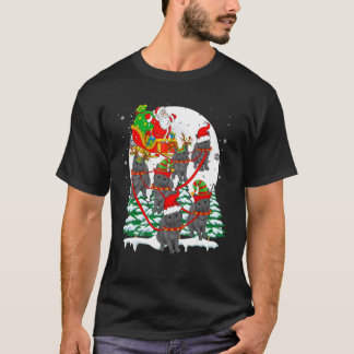 Camiseta Proprietário de Gatos Santa Trenó Rena Chartreux N
