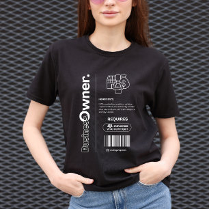 Camiseta Proprietário de Negócios – Humor Divertido no Trab
