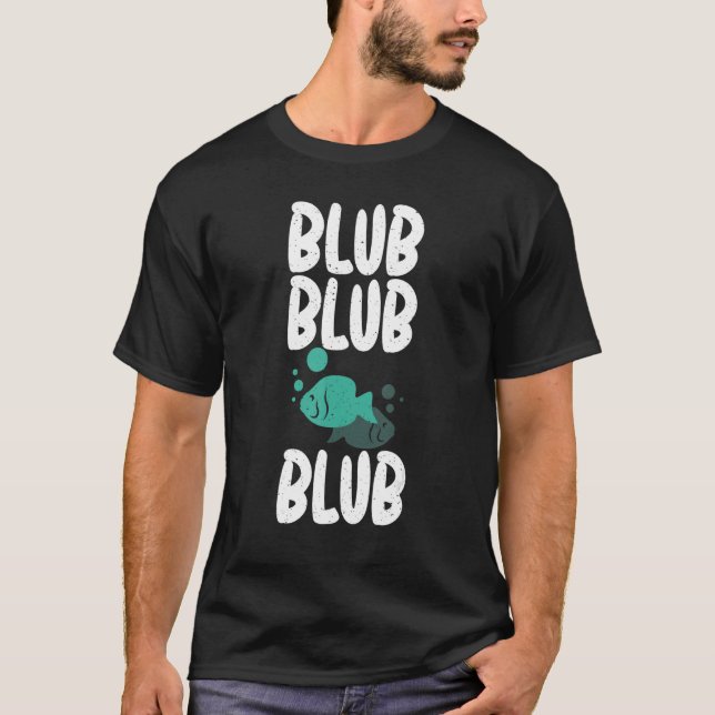 Camiseta Proprietário de Peixes Blub Blub Blub (Frente)